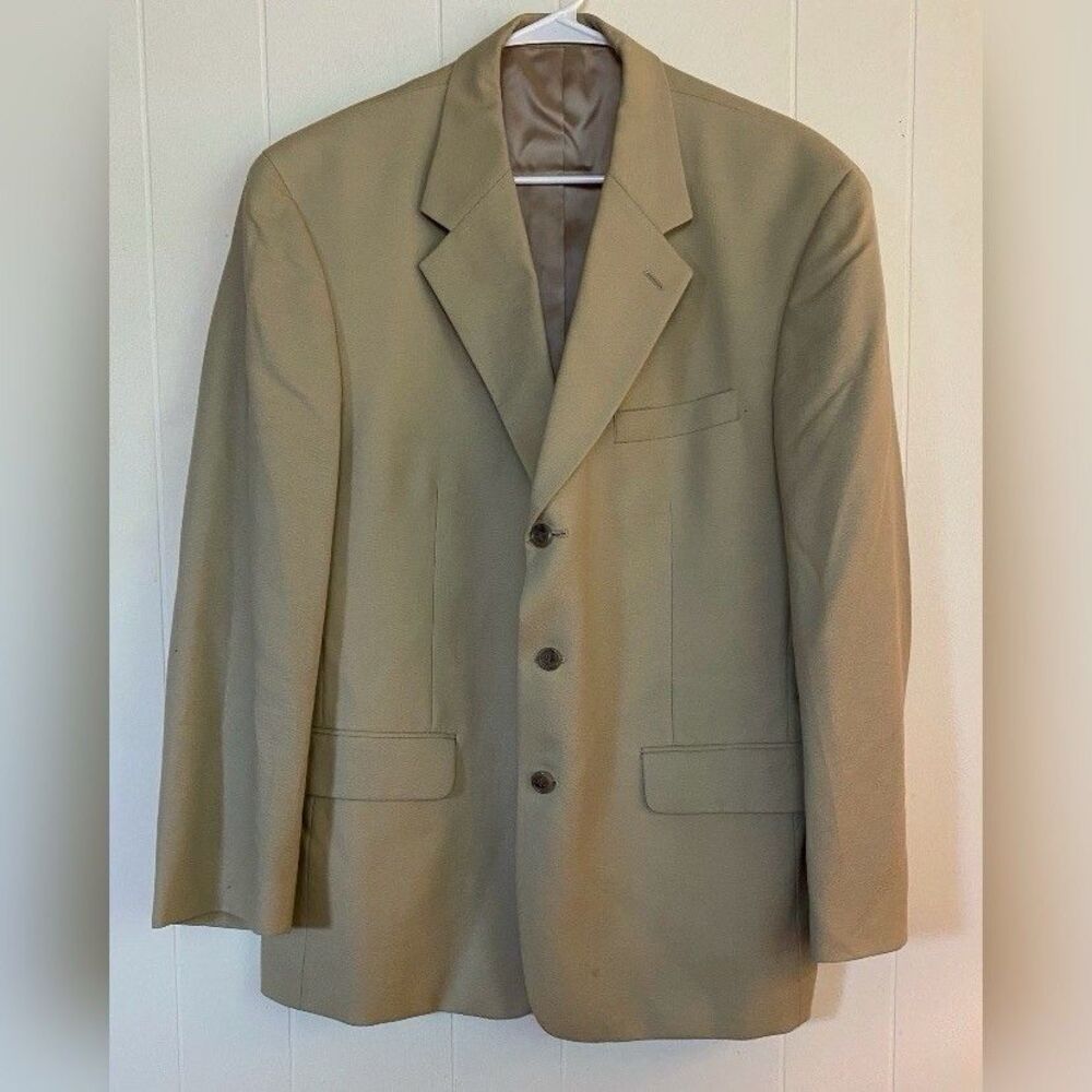 Alfani Blazer Sports Coat Men’s 44R Tan Classic 3 Button